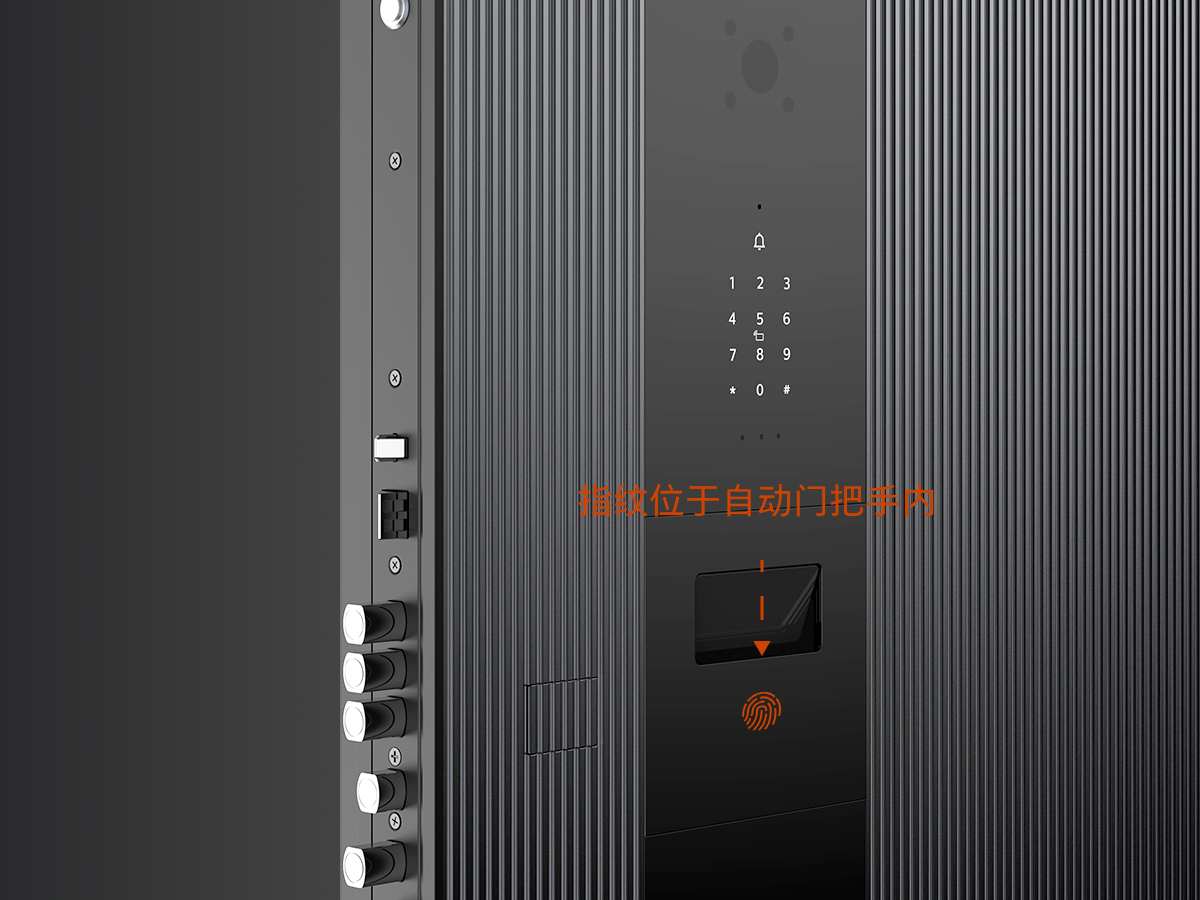 使用指纹开门示意图